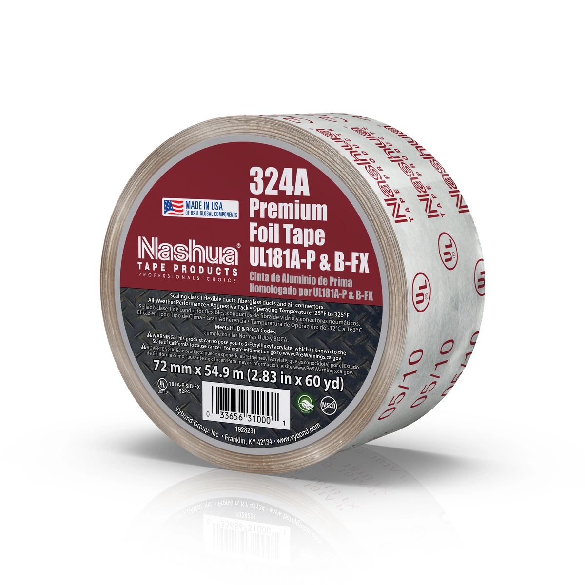 324A UL 181A-P & B-FX Listed Premium Cold Weather Foil Tape Item 5
